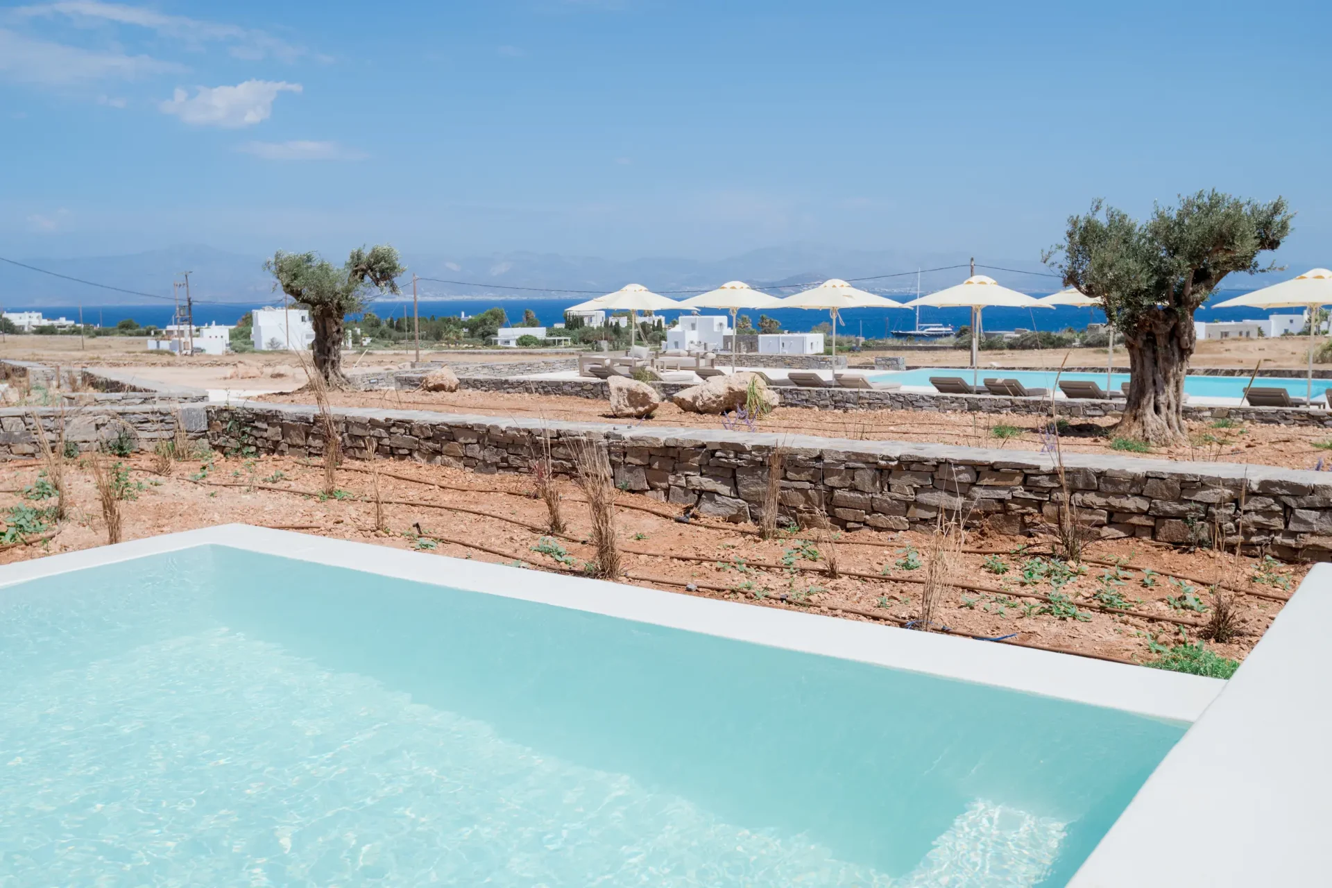 Plunge pool with Aegean sea view